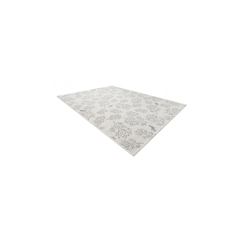 Dywan SZNURKOWY SIZAL FLAT 48774/367 Listki Ptaszki krem szary 160x230cm Dywan SZNURKOWY SIZAL FLAT 48774/367 Listki Ptaszki krem szary 160x230cm