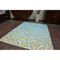 Dywan PASTEL 18408/032 - Gwiazdki turkus złoty krem 120x170cm Dywan PASTEL 18408/032 - Gwiazdki turkus złoty krem 120x170cm