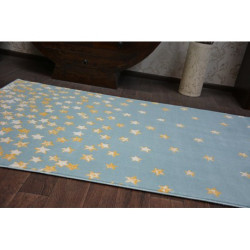 Dywan PASTEL 18408/032 - Gwiazdki turkus złoty krem 120x170cm Dywan PASTEL 18408/032 - Gwiazdki turkus złoty krem 120x170cm