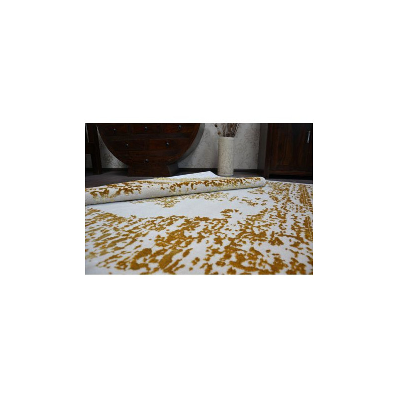 Dywan AKRYL MANYAS 192AA Kość słoniowa/Złoty frędzle 80x300cm Dywan AKRYL MANYAS 192AA Kość słoniowa/Złoty frędzle 80x300cm