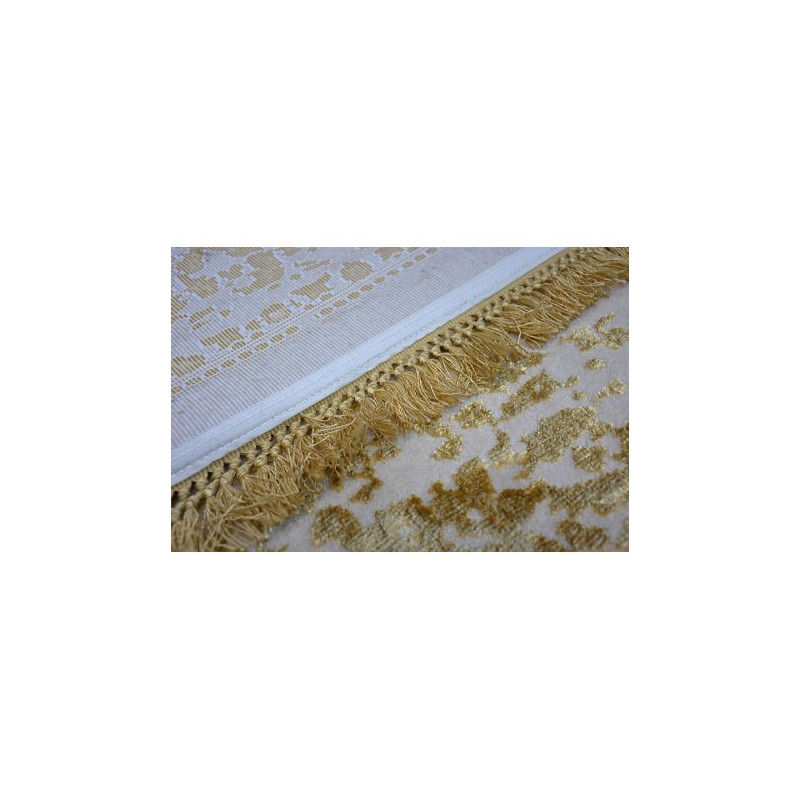 Dywan AKRYL MANYAS 192AA Kość słoniowa/Złoty frędzle 80x300cm Dywan AKRYL MANYAS 192AA Kość słoniowa/Złoty frędzle 80x300cm