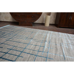 Dywan AKRYL MANYAS 191AA Szary/Niebieski frędzle 80x150cm Dywan AKRYL MANYAS 191AA Szary/Niebieski frędzle 80x150cm