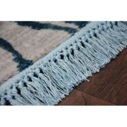 Dywan AKRYL MANYAS 195AA Szary/Niebieski frędzle 80x300cm Dywan AKRYL MANYAS 195AA Szary/Niebieski frędzle 80x300cm
