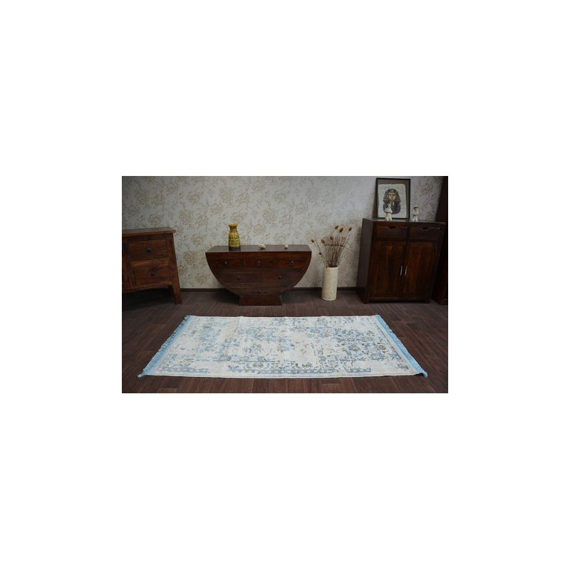 Dywan AKRYL MANYAS 196AA Kość słoniowa/Złoty frędzle 80x150cm Dywan AKRYL MANYAS 196AA Kość słoniowa/Złoty frędzle 80x150cm