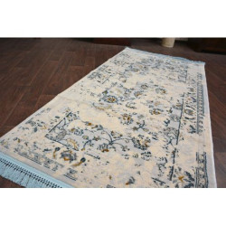 Dywan AKRYL MANYAS 196AA Kość słoniowa/Złoty frędzle 100x300cm Dywan AKRYL MANYAS 196AA Kość słoniowa/Złoty frędzle 100x300cm