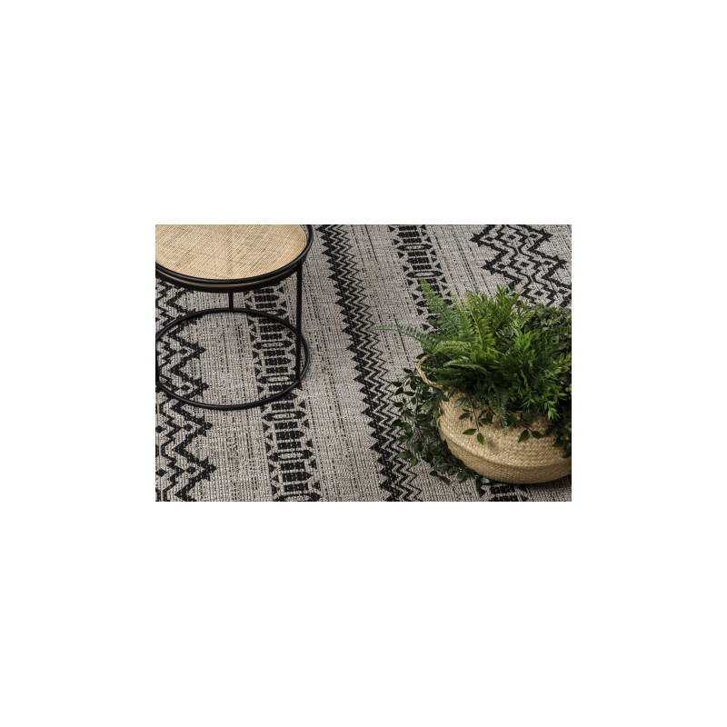 DYWAN SZNURKOWY SIZAL FLOORLUX 20510 srebrny / czarny 60x110cm DYWAN SZNURKOWY SIZAL FLOORLUX 20510 srebrny / czarny 60x110cm