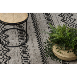 DYWAN SZNURKOWY SIZAL FLOORLUX 20510 srebrny / czarny 80x150cm DYWAN SZNURKOWY SIZAL FLOORLUX 20510 srebrny / czarny 80x150cm