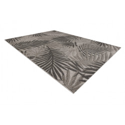 DYWAN SZNURKOWY SIZAL FLOORLUX 20504 LIŚCIE srebrny / czarny DŻUNGLA 120x170cm