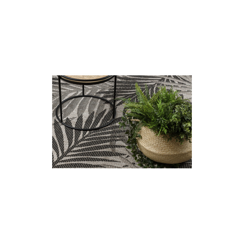 DYWAN SZNURKOWY SIZAL FLOORLUX 20504 LIŚCIE srebrny / czarny DŻUNGLA 60x110cm DYWAN SZNURKOWY SIZAL FLOORLUX 20504 LIŚCIE srebrny / czarny DŻUNGLA 60x110cm