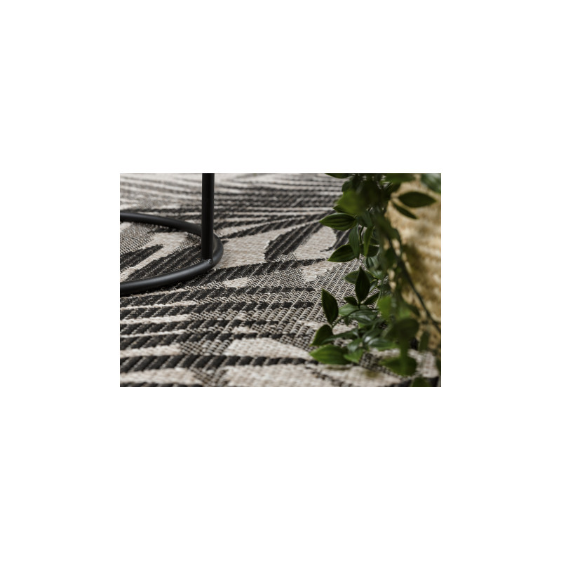 DYWAN SZNURKOWY SIZAL FLOORLUX 20504 LIŚCIE srebrny / czarny DŻUNGLA 140x200cm DYWAN SZNURKOWY SIZAL FLOORLUX 20504 LIŚCIE srebrny / czarny DŻUNGLA 140x200cm