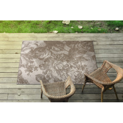 DYWAN SZNURKOWY SIZAL FLOORLUX 20491 KWIATY szampański / ciemnoszary 140x200cm DYWAN SZNURKOWY SIZAL FLOORLUX 20491 KWIATY szampański / ciemnoszary 140x200cm