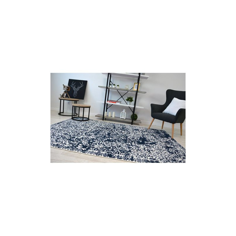 Dywan SENSE Micro 81260 - Vintage biały/niebieski 120x170cm Dywan SENSE Micro 81260 - Vintage biały/niebieski 120x170cm