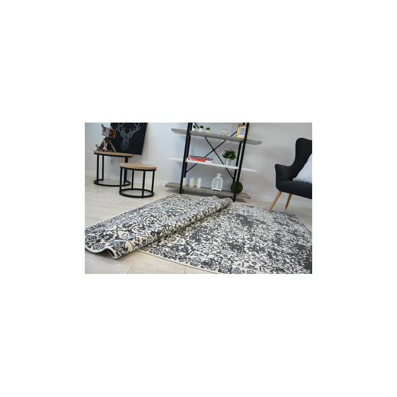 Dywan SENSE Micro 81260 Vintage biały/antracyt 80x150cm Dywan SENSE Micro 81260 Vintage biały/antracyt 80x150cm