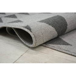 Dywan SENSE Micro 81243 TRÓJKĄTY srebrny/antracyt 120x170cm