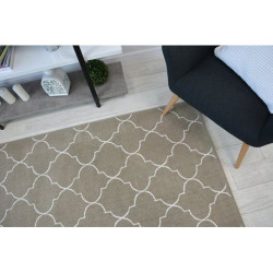 Dywan SENSE Micro 81220 KONICZYNA MAROKAŃSKA beż/biały TRELLIS 80x150cm