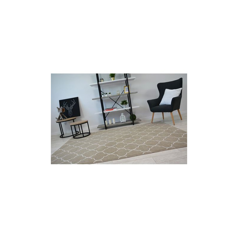 Dywan SENSE Micro 81220 KONICZYNA MAROKAŃSKA beż/biały TRELLIS 80x150cm Dywan SENSE Micro 81220 KONICZYNA MAROKAŃSKA beż/biały TRELLIS 80x150cm