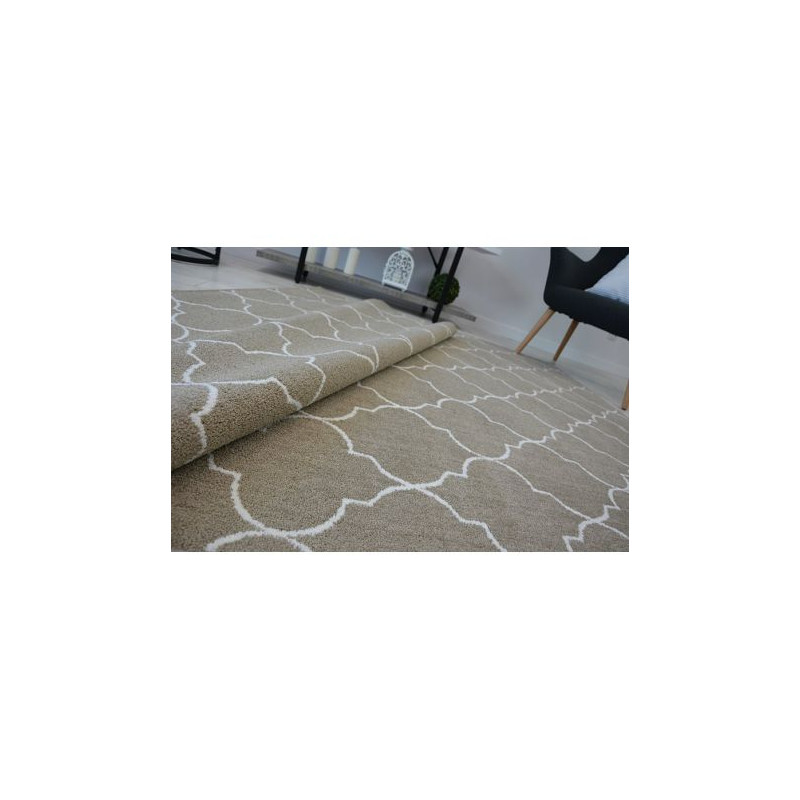 Dywan SENSE Micro 81220 KONICZYNA MAROKAŃSKA beż/biały TRELLIS 80x150cm Dywan SENSE Micro 81220 KONICZYNA MAROKAŃSKA beż/biały TRELLIS 80x150cm