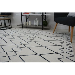 Dywan SENSE Micro 81249 ZYGZAK ETNO biały/niebieski 160x230cm Dywan SENSE Micro 81249 ZYGZAK ETNO biały/niebieski 160x230cm