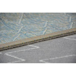 Dywan SENSE Micro 81249 ZYGZAK ETNO srebrny/biały 160x230cm Dywan SENSE Micro 81249 ZYGZAK ETNO srebrny/biały 160x230cm
