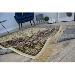 Dywan WINDSOR 22933 ŻAKARD kość słoniowa - Ramka Kwiaty 200x300cm