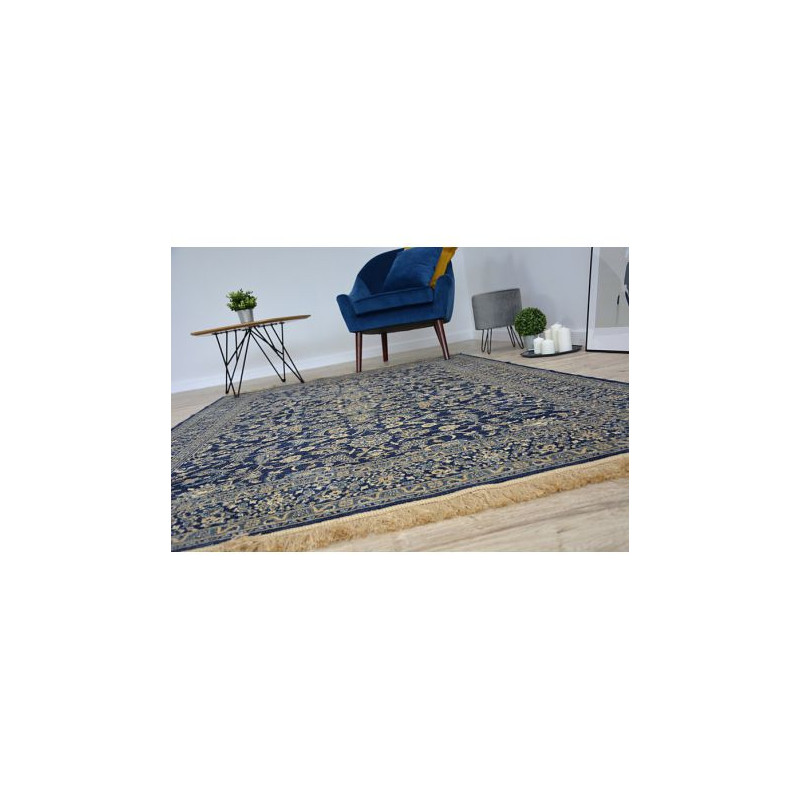 Dywan WINDSOR 22935 ŻAKARD ciemnoniebieski - Kwiaty 160x230cm Dywan WINDSOR 22935 ŻAKARD ciemnoniebieski - Kwiaty 160x230cm