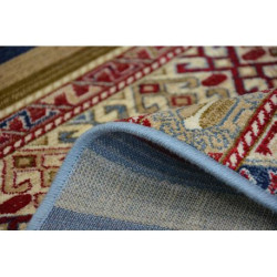Dywan WINDSOR 22890 ETNIC FRĘDZLE niebieski bordo  60x100cm