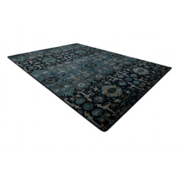 Dywan wełniany OMEGA KARAJA kwiaty granat 200x300 cm