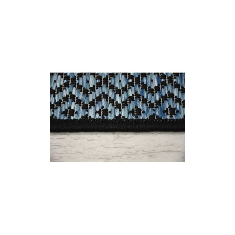 Dywan SZNURKOWY SIZAL LOFT 21144 ROMBY ZYGZAK niebieski/czarny/srebrny 80x150cm Dywan SZNURKOWY SIZAL LOFT 21144 ROMBY ZYGZAK niebieski/czarny/srebrny 80x150cm