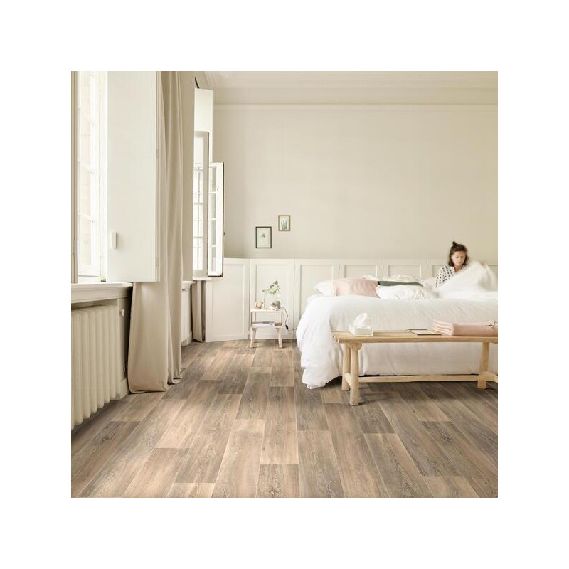 Wykładzina PCV TEX STYLE LIME OAK 160L 2m IMITACJA PANELI BRĄZ BEŻ