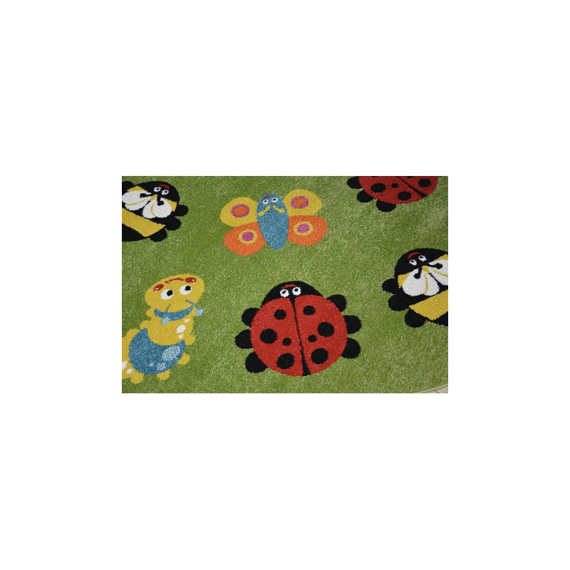 Dywan PAINT ćwierć koła G4774 - Zwierzęta zielony/krem 200x200cm Dywan PAINT ćwierć koła G4774 - Zwierzęta zielony/krem 200x200cm
