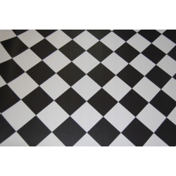 WYKŁADZINA PCV LINOLEUM YORK 99 NOWOCZESNY 3m BIAŁO CZARNE KARO