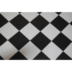 WYKŁADZINA PCV LINOLEUM YORK 99 NOWOCZESNY 3m BIAŁO CZARNE KARO