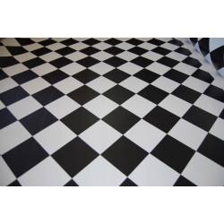 WYKŁADZINA PCV LINOLEUM YORK 99 NOWOCZESNY 3m BIAŁO CZARNE KARO