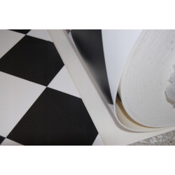 WYKŁADZINA PCV LINOLEUM YORK 99 NOWOCZESNY 3m BIAŁO CZARNE KARO