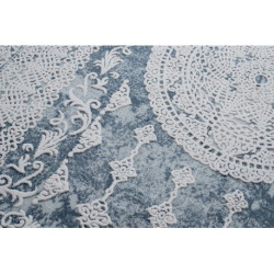Dywan AKRYL VALENCIA 2328 ORNAMENT niebieski / kość słoniowa 80x150cm Dywan AKRYL VALENCIA 2328 ORNAMENT niebieski / kość słoniowa 80x150cm