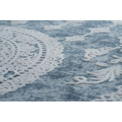 Dywan AKRYL VALENCIA 2328 ORNAMENT niebieski / kość słoniowa 80x150cm Dywan AKRYL VALENCIA 2328 ORNAMENT niebieski / kość słoniowa 80x150cm