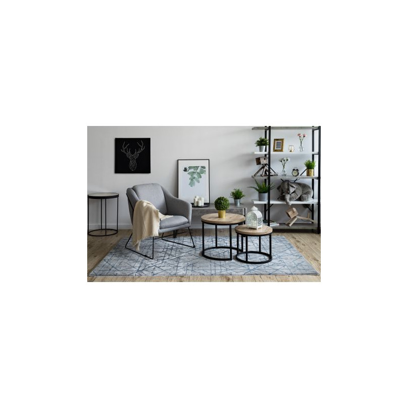 Dywan AKRYL VALENCIA 3949 INDUSTRIAL szary / niebieski 80x150cm Dywan AKRYL VALENCIA 3949 INDUSTRIAL szary / niebieski 80x150cm