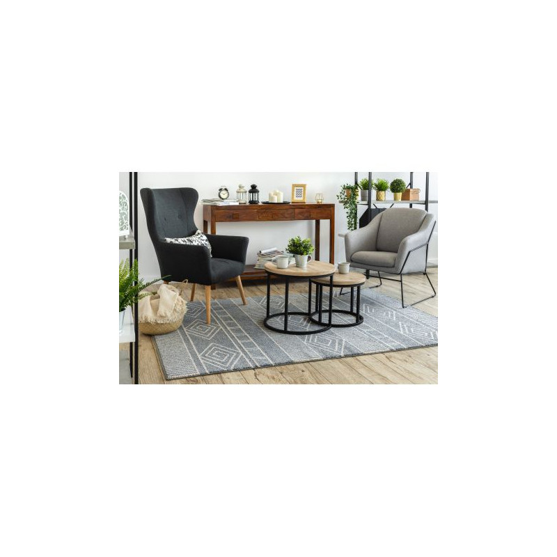 Dywan SOFT 8040 AZTECKI BOHO szary 240x330cm Dywan SOFT 8040 AZTECKI BOHO szary 240x330cm