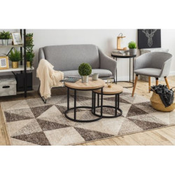 Dywan FEEL 5672/15055 TRÓJKĄTY beż / brąz / krem 140x190cm