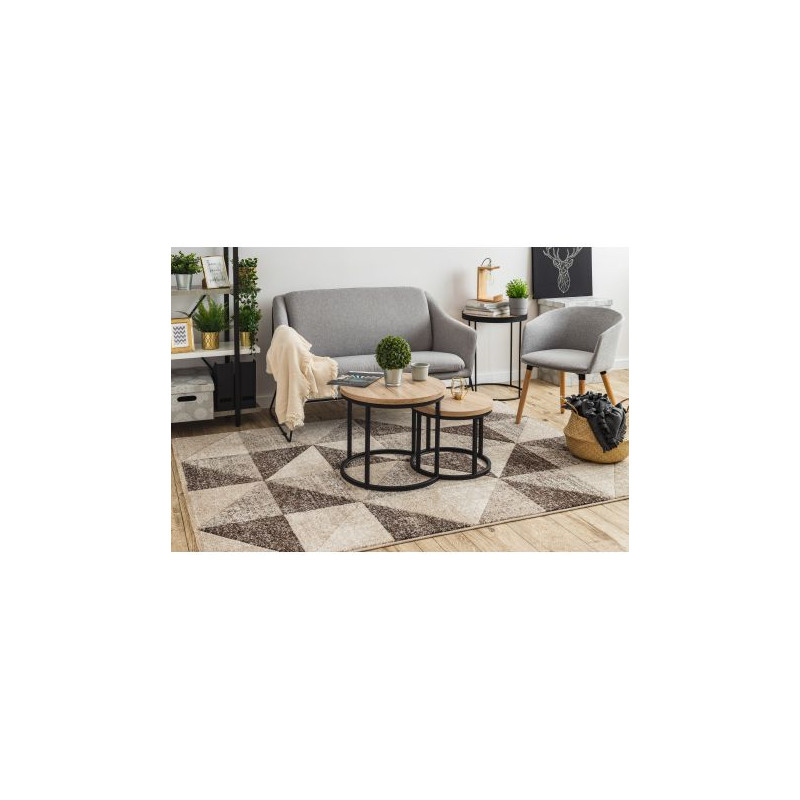 Dywan FEEL 5672/15055 TRÓJKĄTY beż / brąz / krem 140x190cm Dywan FEEL 5672/15055 TRÓJKĄTY beż / brąz / krem 140x190cm