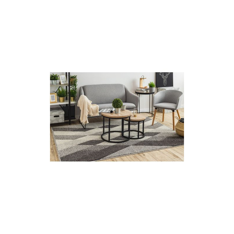 Dywan FEEL 5674/16811 ROMBY szary / antracyt / krem 140x190cm Dywan FEEL 5674/16811 ROMBY szary / antracyt / krem 140x190cm