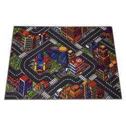 Dywan Urban Life 95x133 ANTYPOŚLIZGOWA MATA DO ZABAWY MIASTECZKO Dziecięcy