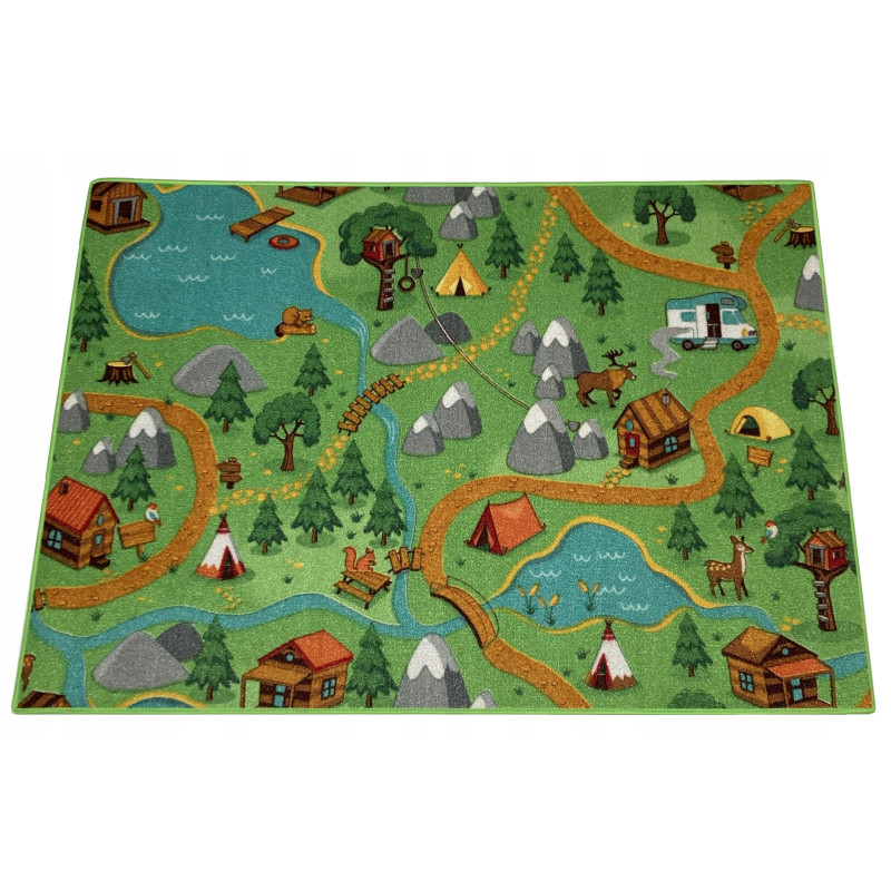 Dywan Wild Life 95x133 Leśna Przygoda Mata Do Zabawy Pokój Dziecięcy