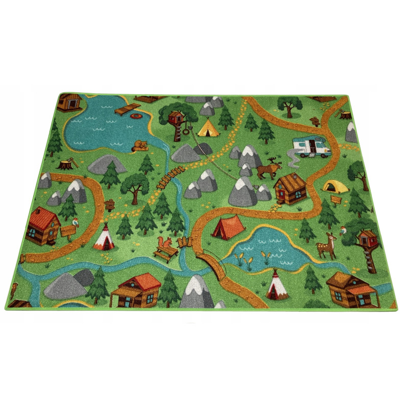 Dywan Wild Life 95x133 Leśna Przygoda Mata Do Zabawy Pokój Dziecięcy