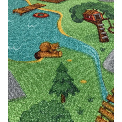 Dywan Wild Life 95x133 Leśna Przygoda Mata Do Zabawy Pokój Dziecięcy