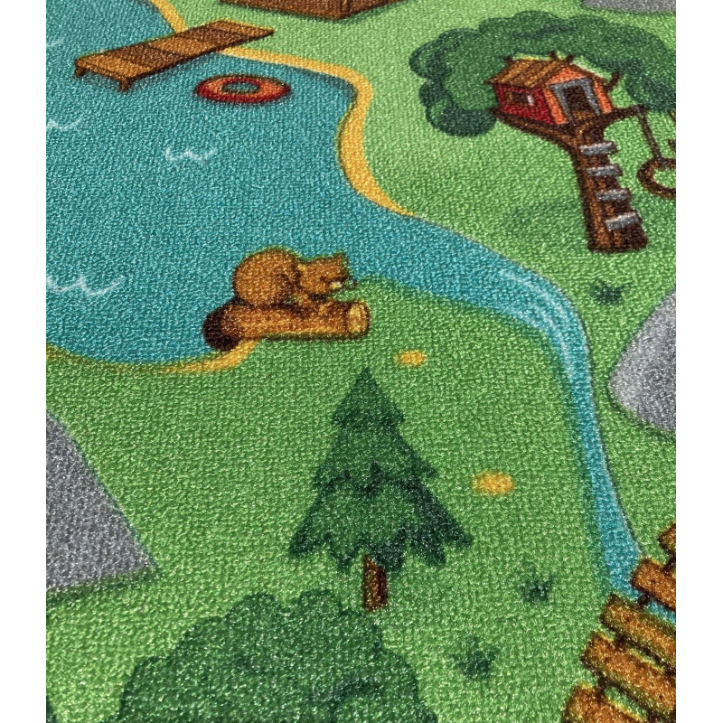 Dywan Wild Life 95x133 Leśna Przygoda Mata Do Zabawy Pokój Dziecięcy