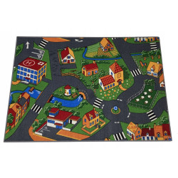 Dywan Little Village 95x133 Wioska Mata Do Zabawy Antypoślizgowa Dziecięcy