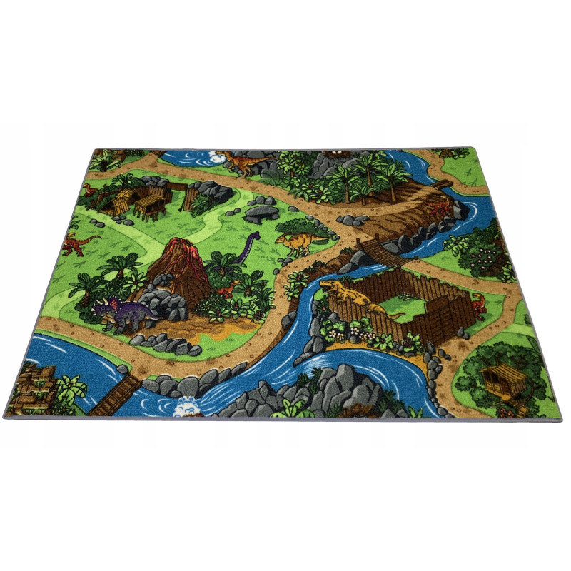 Dywan Dino World 95x133 Dinozaury Mata Do Zabawy Antypoślizgowa Dziecięcy