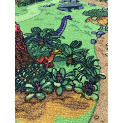Dywan Dino World 95x133 Dinozaury Mata Do Zabawy Antypoślizgowa Dziecięcy