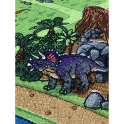 Dywan Dino World 95x133 Dinozaury Mata Do Zabawy Antypoślizgowa Dziecięcy